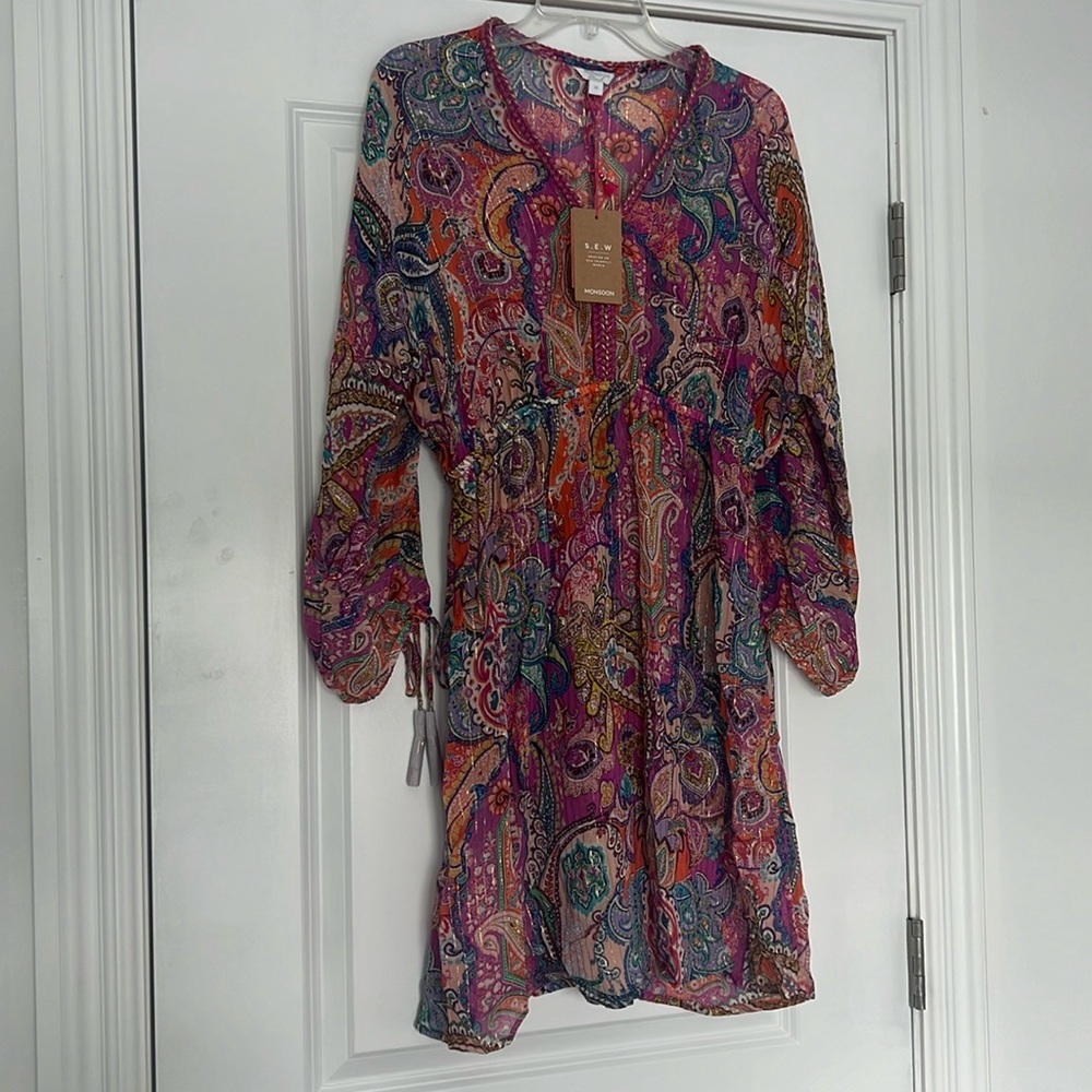 MONSOON PRINTED PAISLEY TUNIC NWT
